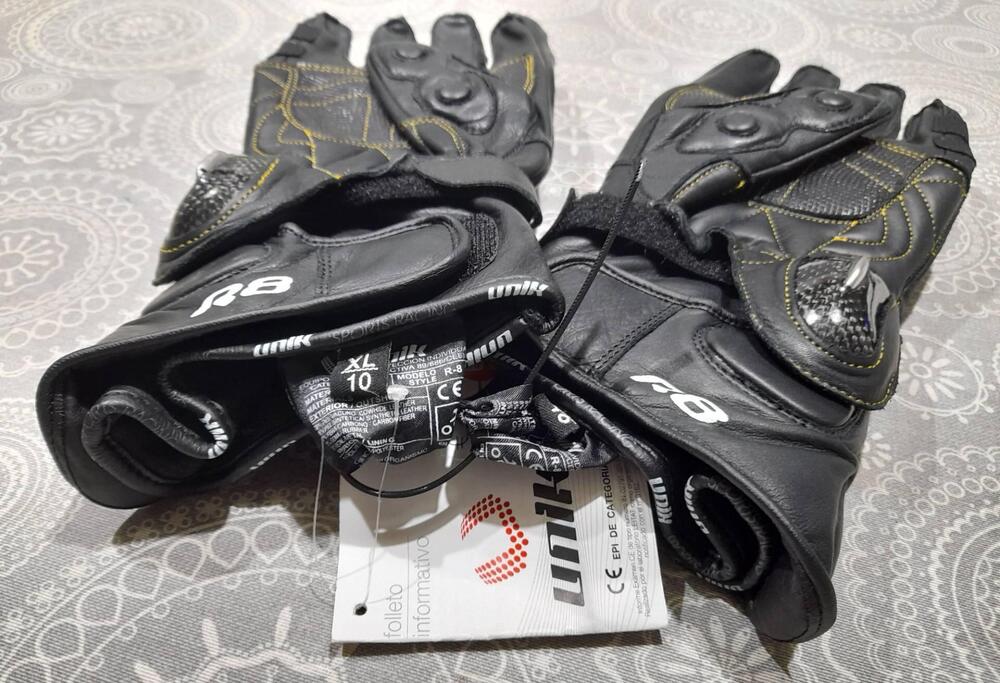 Guanti moto racing pelle + Guanti motocross/bici - 4 Racing (7)