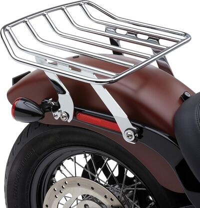 portapacchi largo cromato monoposto per Softail He 