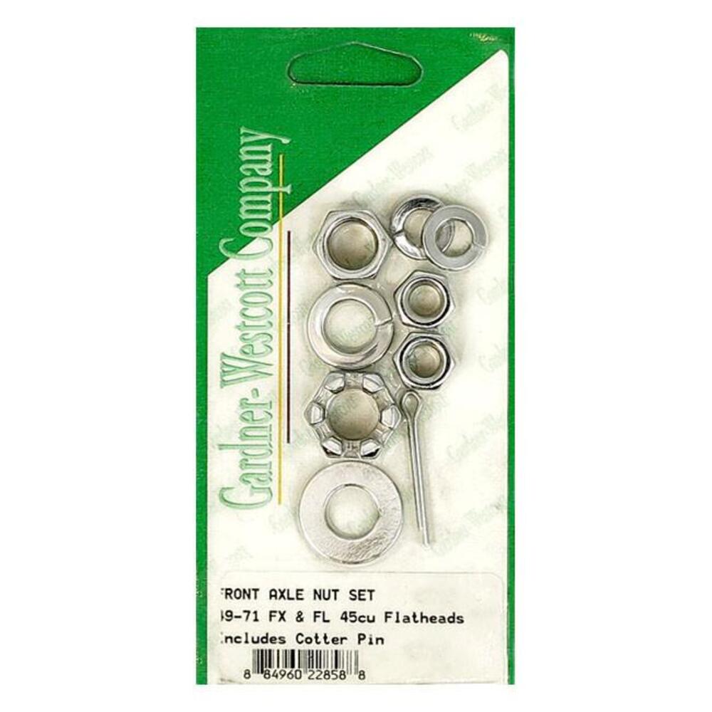 Kit bulloneria cromata per perno ruota anteriore p 