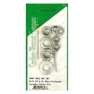 Kit bulloneria cromata per perno ruota anteriore p 