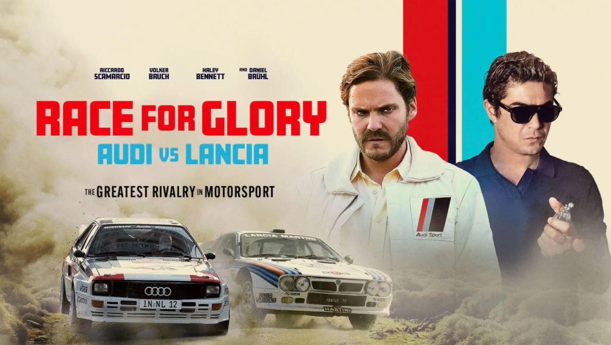 Una delle locandine ufficiali del film &ldquo;Race For Glory: Audi vs. Lancia&rdquo;