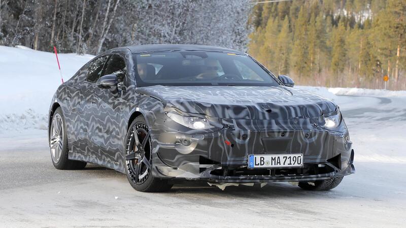 Mercedes AMG GT 4 porte, ecco le nuove foto spia dell&rsquo;elettrica