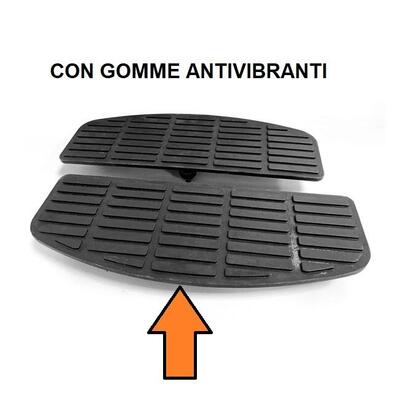 Tappetini neri con antivibranti per pedane rettang 