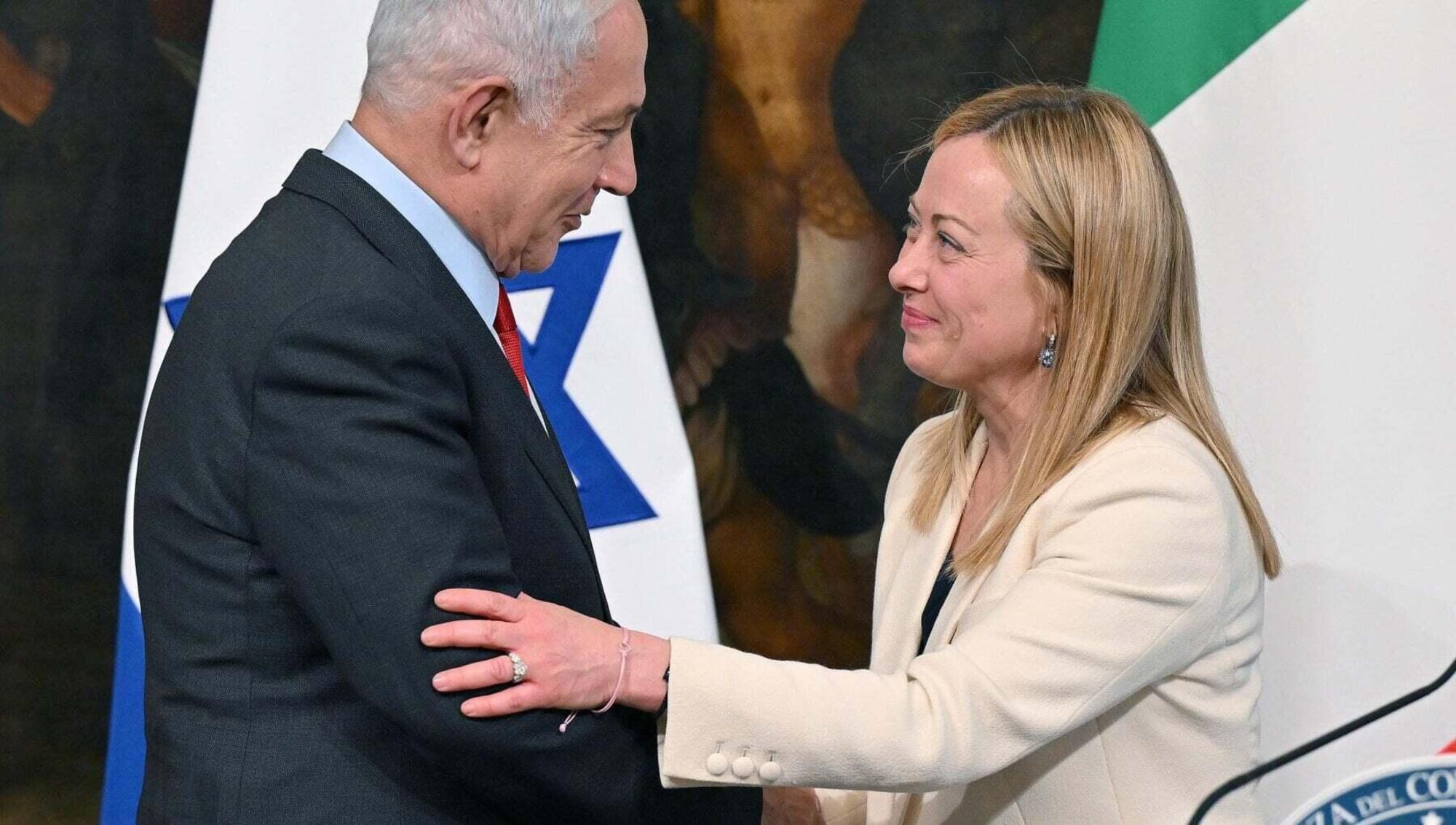 Benjamin Netanyahu e Giorgia Meloni a Roma nel 2023