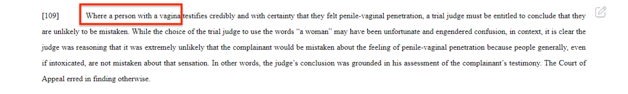 Un estratto della sentenza R. v. Kruk
