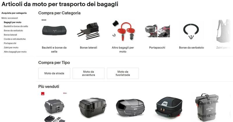 Viaggi, moto ed eBay: qualche consiglio per trovare tutto l&#039;indispensabile 