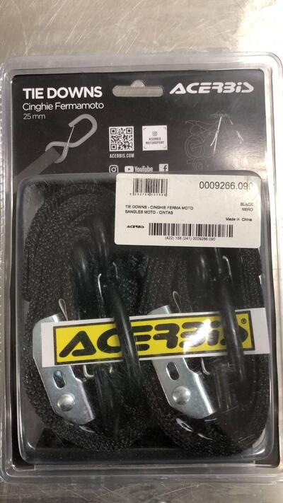 COPPIA DI CINGHIE ACERBIS PER FISSAGGIO MOTO CODIC