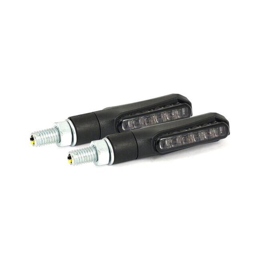 Frecce a led Rage nere lenti fumè omologate Motorc 