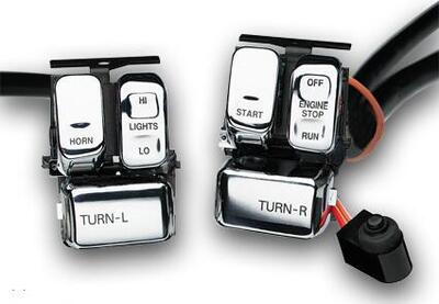 Interruttori cromati con simboli neri (foto indica 