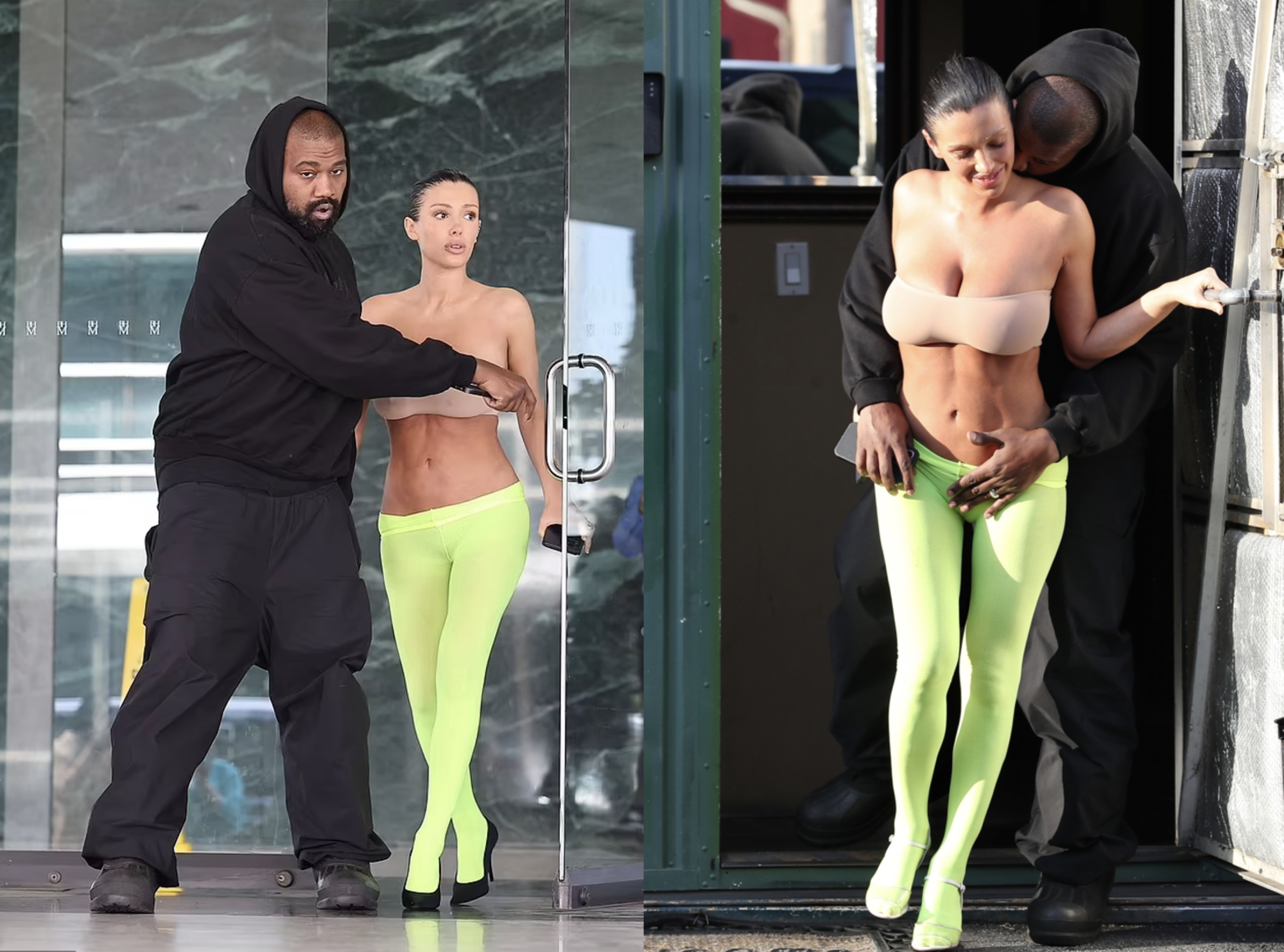 Kayne West abbassa i pantaloni a Bianca Censori in pubblico a Los Angeles
