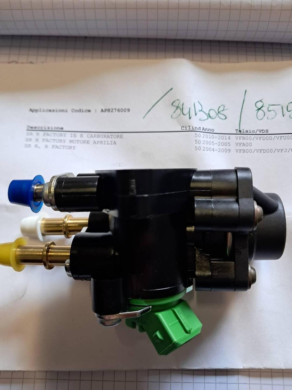 valvola fuel rail SR R FACTORY IE APRILIA/NRG PURE