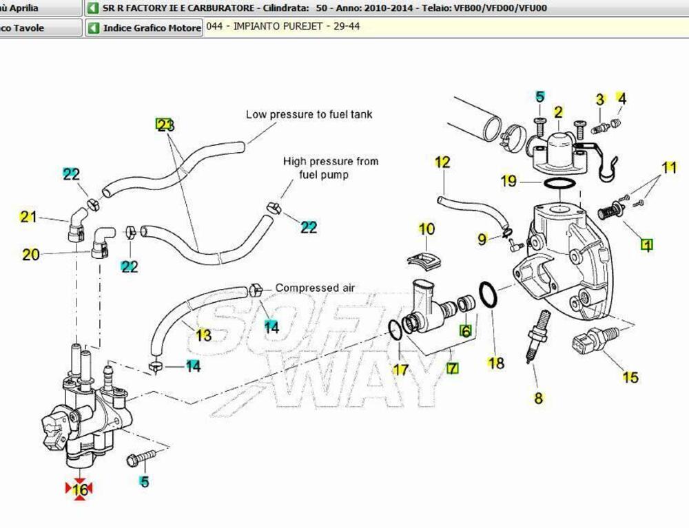 valvola fuel rail SR R FACTORY IE APRILIA/NRG PURE (3)