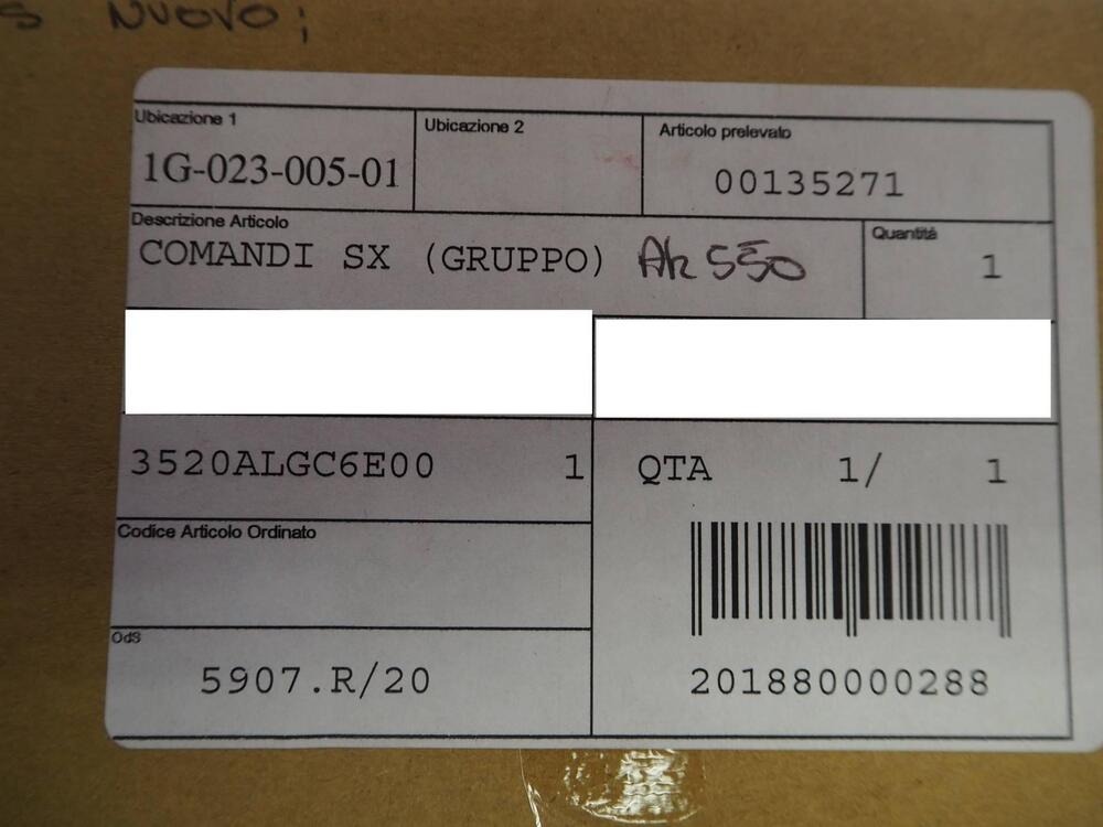 Commutatore sinistro Kymco AK 550 cod. 00135271 (2)