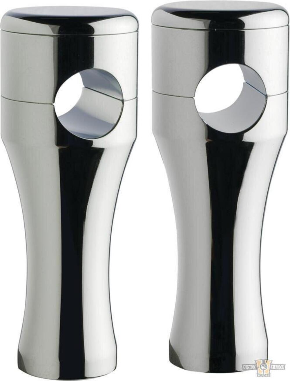 Riser alti 4'' cromati dritti per manubri da 1'' C 