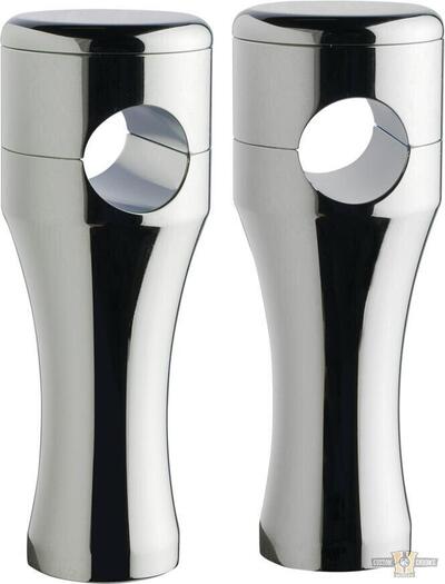 Riser alti 4'' cromati dritti per manubri da 1'' C 