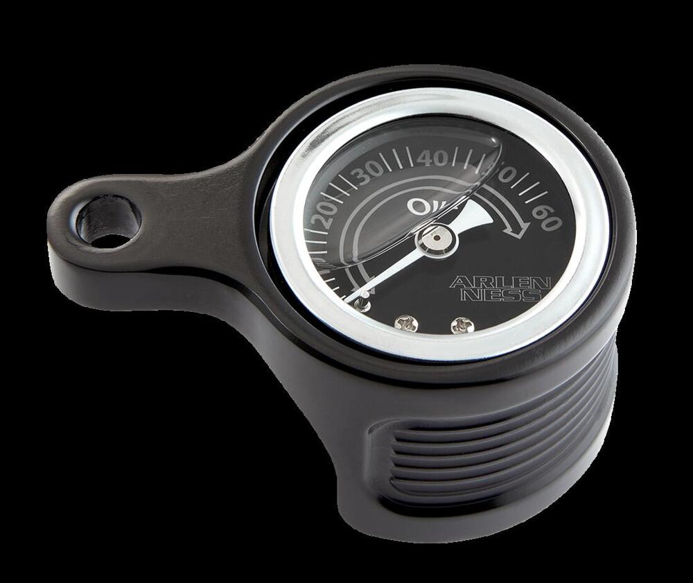Kit manometro pressione olio nero Ness Method per Arlen Ness
