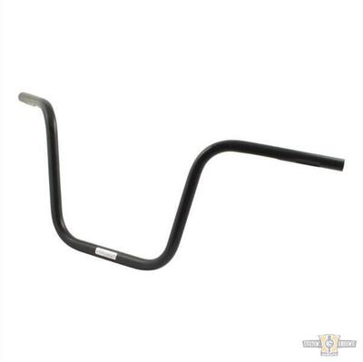 Manubrio Ape Hanger 1" alto 12" nero, con fossette Fehling