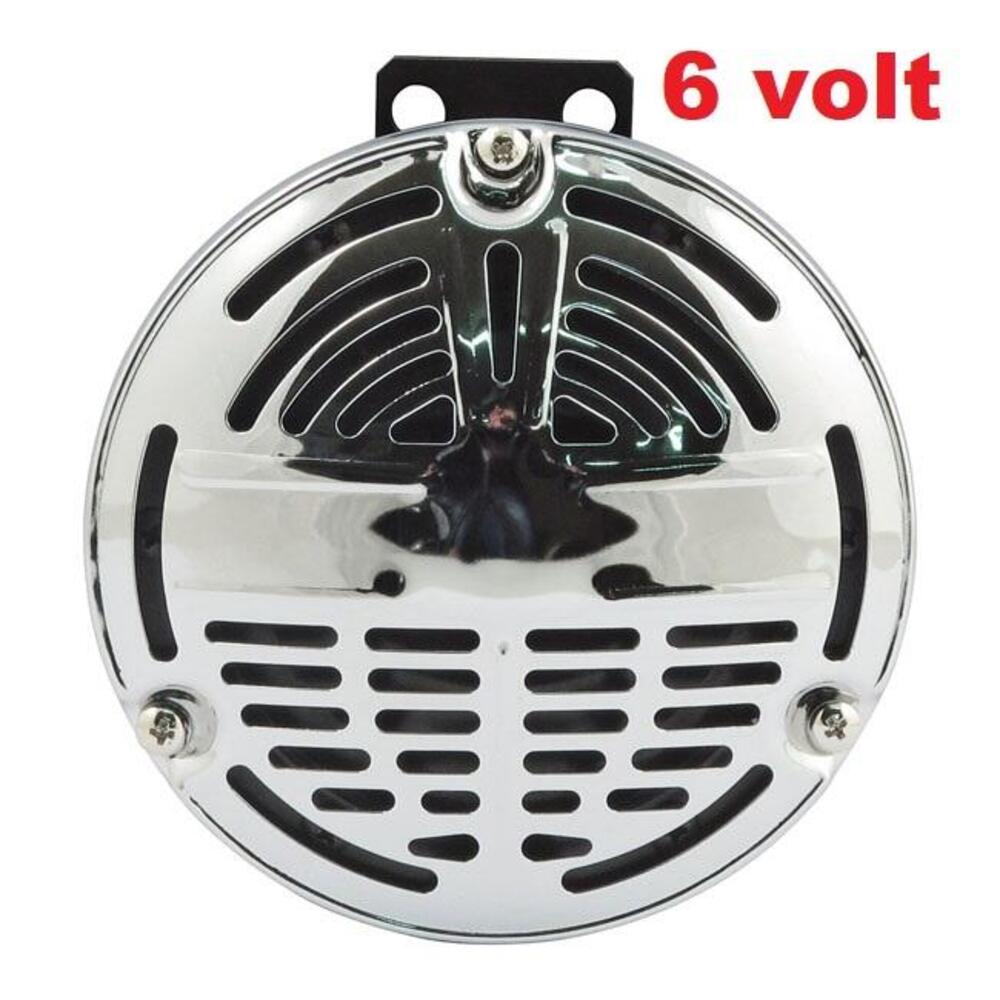 Clacson cromato 6 volt replica WL Springer rif OEM 