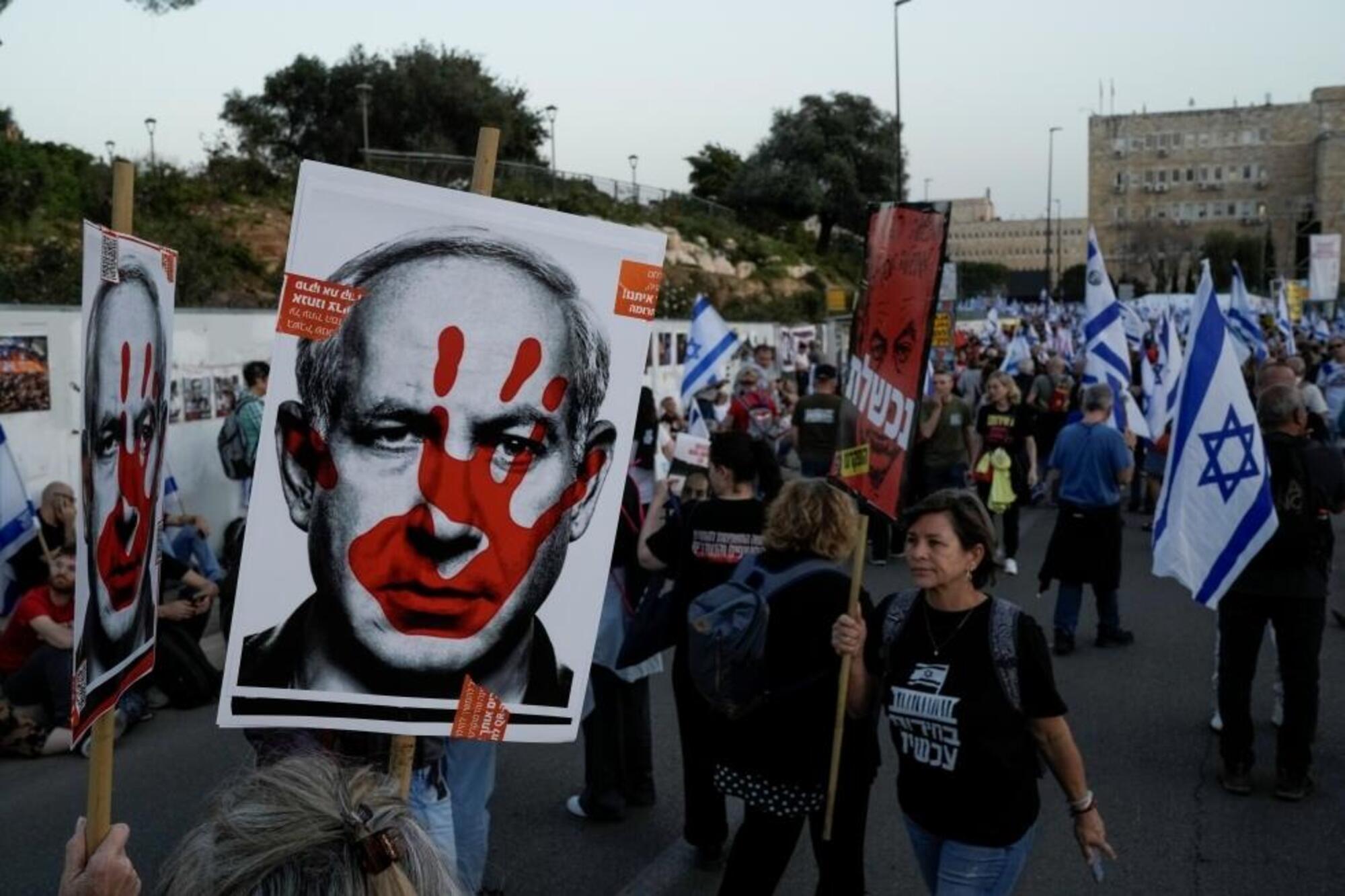 Le manifestazioni in Israele contro Benjamin Netanyahu 