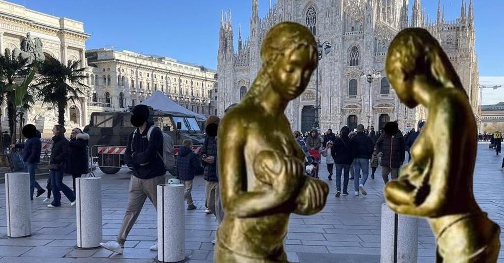 Milano ha un problema con le statue e le tette: da quando una donna che allatta &egrave; un problema?