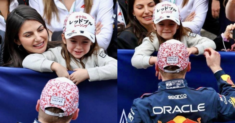 [VIDEO] La piccola Penelope Kvjat (con mamma Kelly Piquet) festeggia il successo di Verstappen sotto al podio di Suzuka