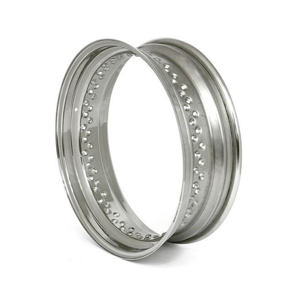 Cerchione 17x3.50 - 80 fori - inox lucido TTS 