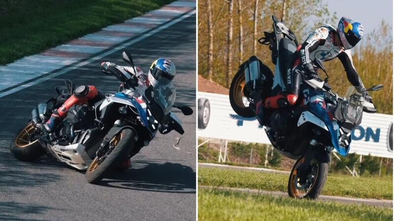 Toprak Razgatlioglu guida la BMW R 1300 GS come fosse un motard. Traversi e stoppie con la Maxi Enduro [VIDEO] 