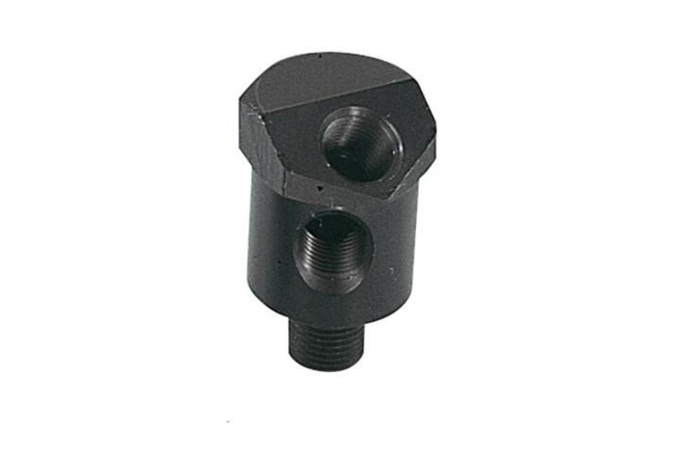 Adattatore doppia uscita nero per manometro pressi 