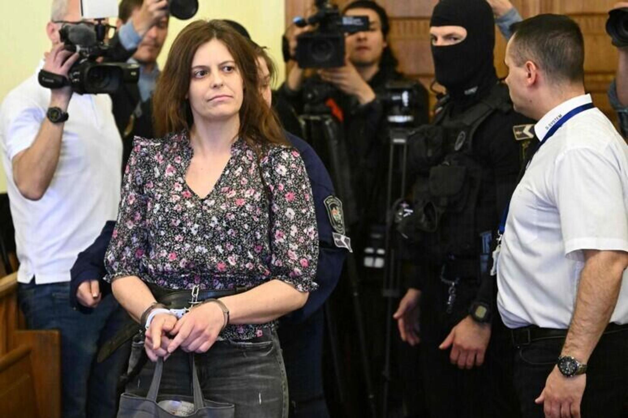 Ilaria Salis durante l&rsquo;udienza del processo a Budapest