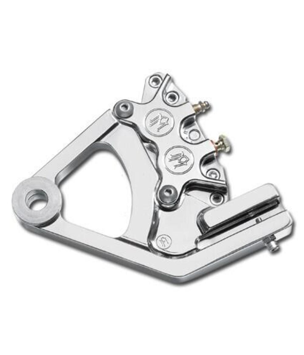 Pinza freno PM 4 pistoni post. con supporto - crom Performance Machine