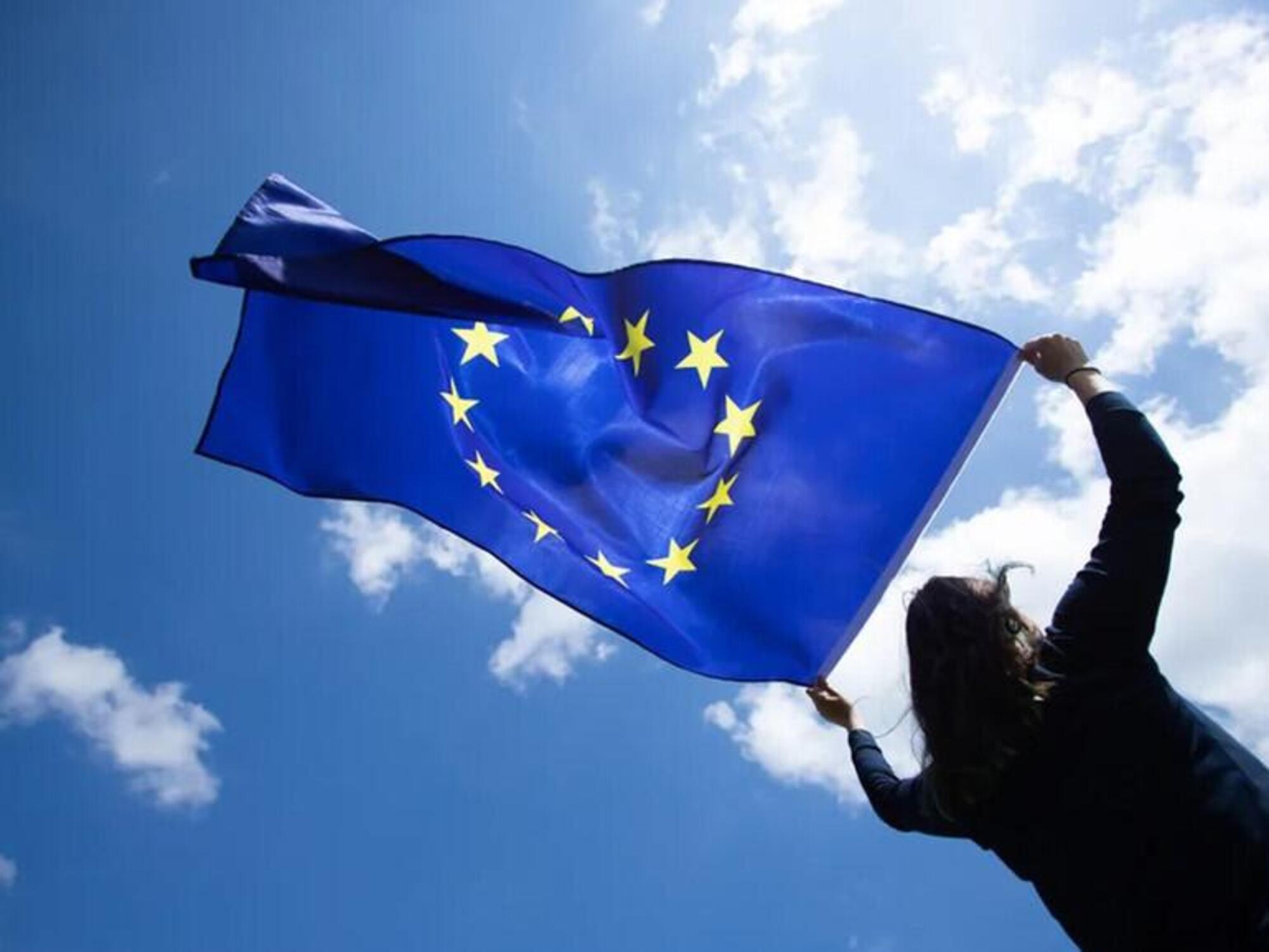 La bandiera simbolo dell&#039;Unione Europea