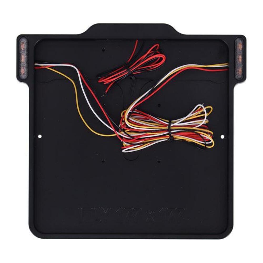 Portatarga NERO OPACO con luce targa + frecce 3-1 