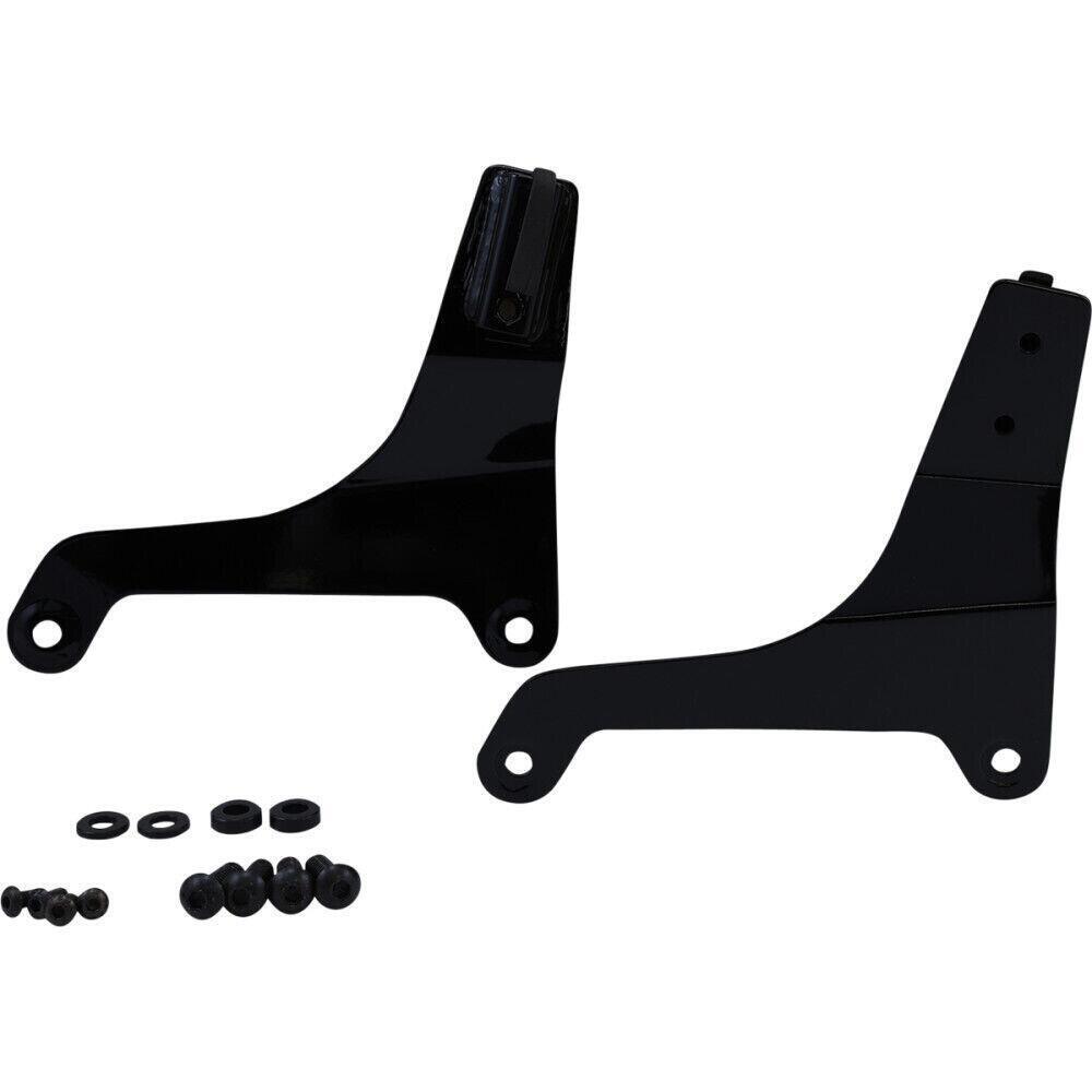 Piastre nere per schienalino Sissy Bar fisso per S Drag Specialties