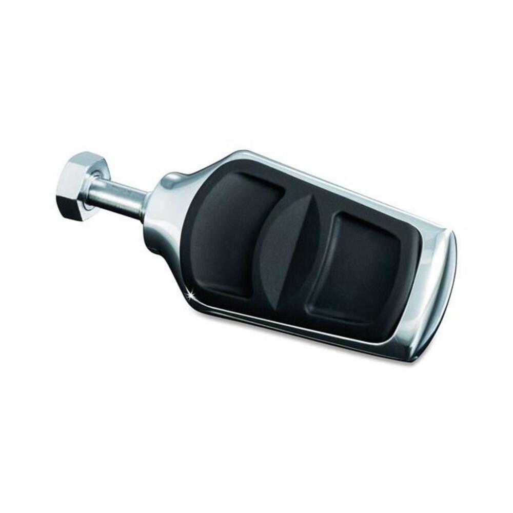 Pedalino cambio Kuryakyn Kinetic gomma nera, croma 