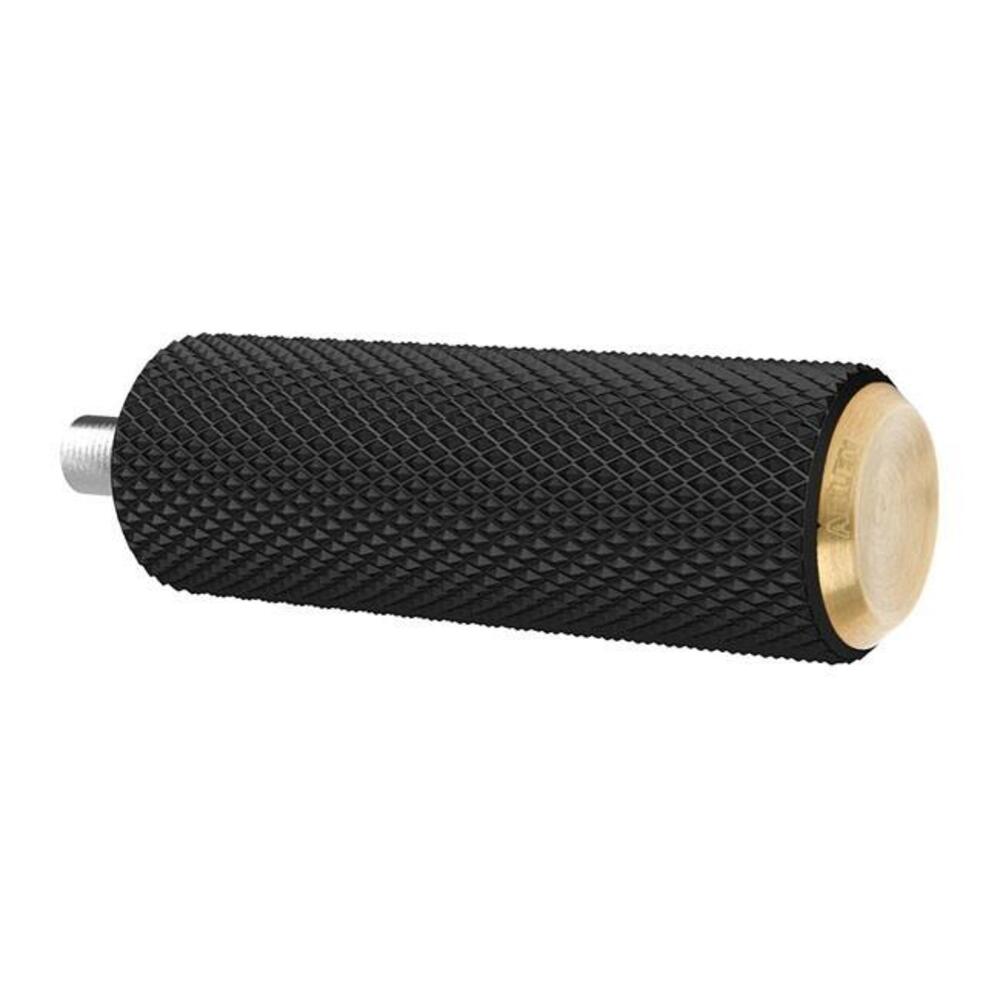 Pedalino cambio Fusion Knurled gomma nera, ottone Arlen Ness