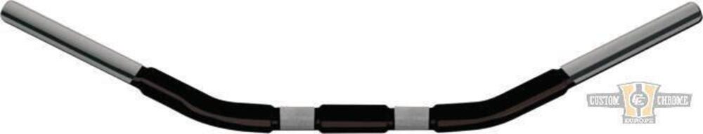 Manubrio Dragster 1-1/4" Largo 77cm nero, preforat 