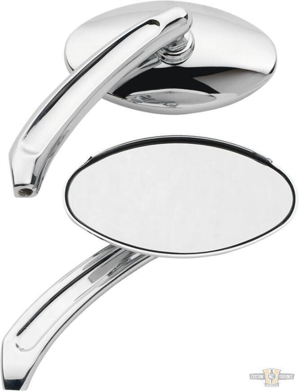 Specchietti ovali cromati Custom Chrome 