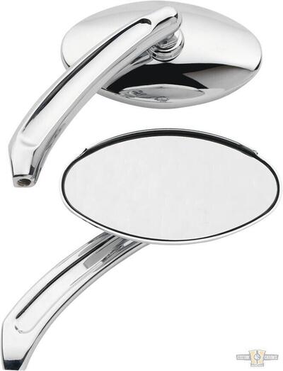 Specchietti ovali cromati Custom Chrome 
