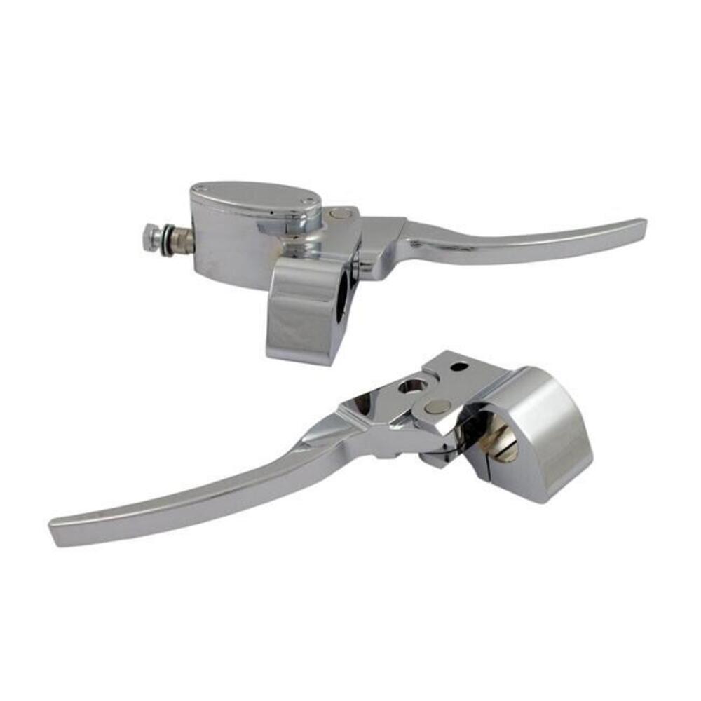 Comandi manubrio Custom cromati singolo disco con 