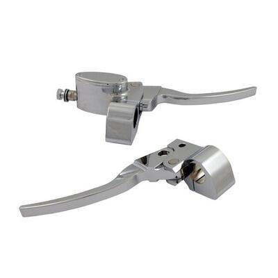 Comandi manubrio Custom cromati singolo disco con 