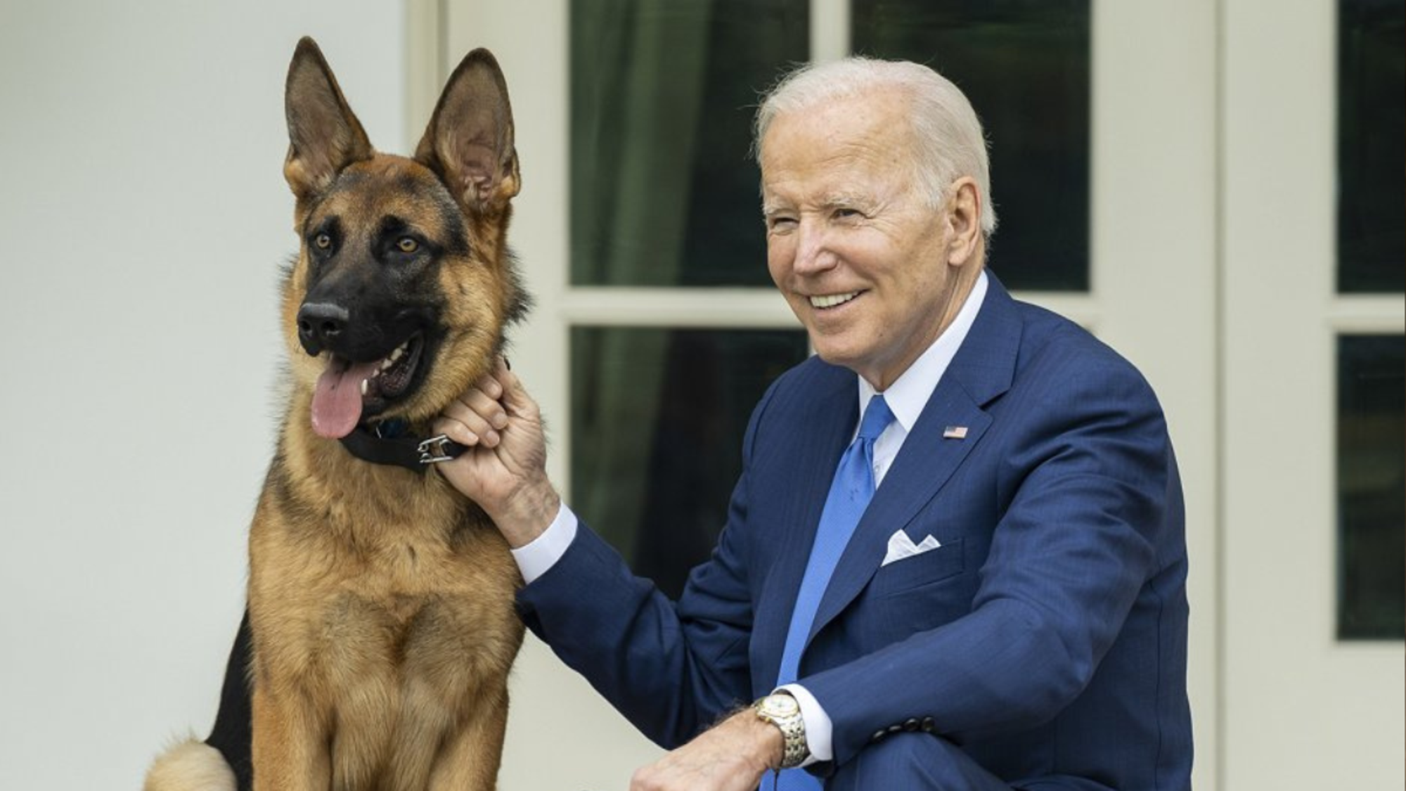 Joe Biden con il suo cane