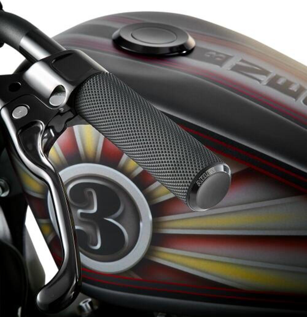 Manopole Arlen Ness Knurled Fusion nere per accel