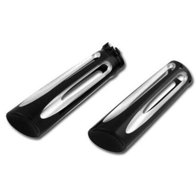 Manopole Ness Deep Cut nere contrast per accelerat Arlen Ness