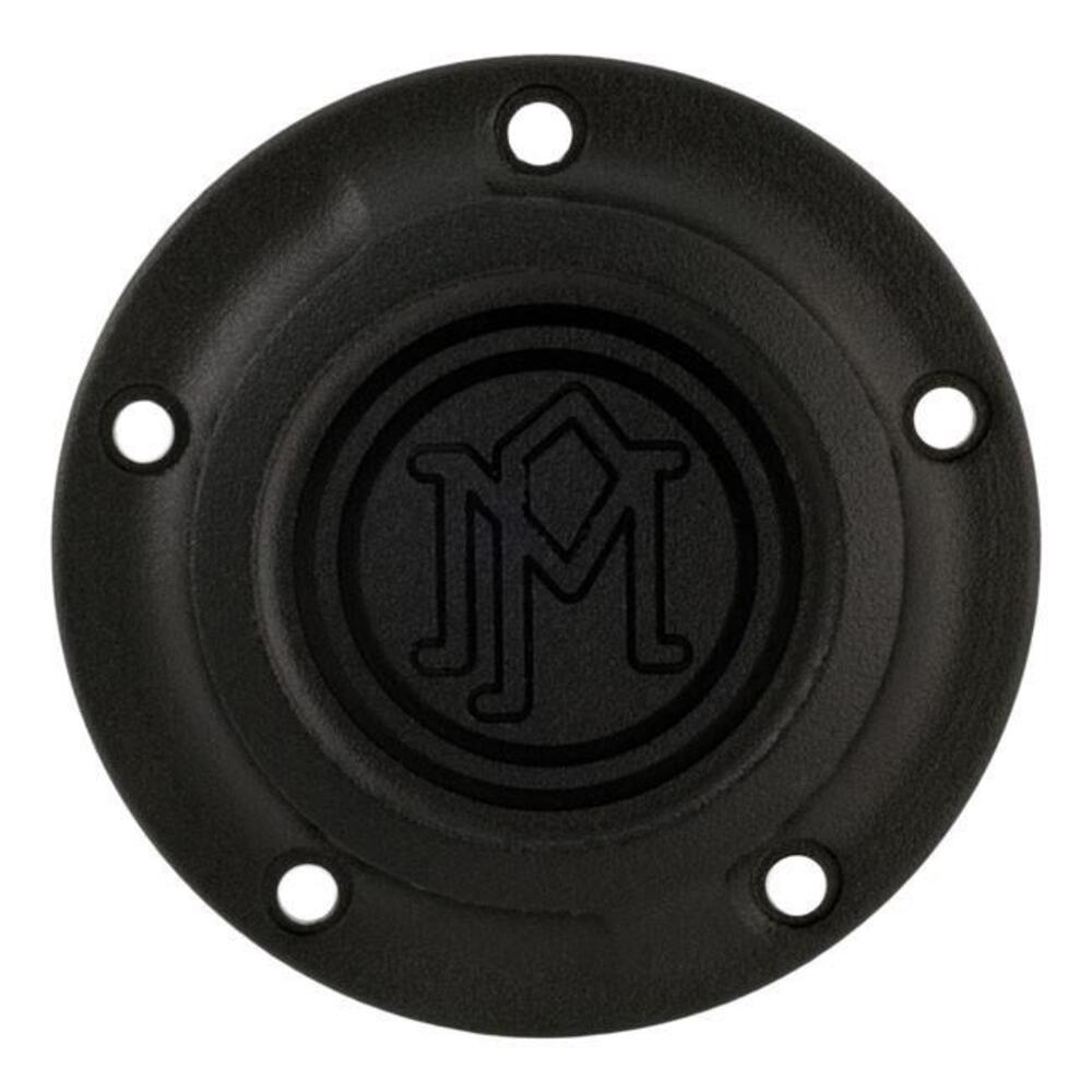 Point Cover PM Scallop nero per Dyna, Softail e T Performance Machine