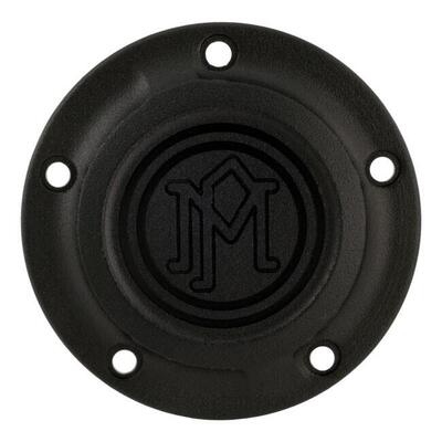 Point Cover PM Scallop nero per Dyna, Softail e T Performance Machine