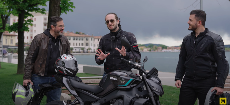 Nicola, Davide e Pietro sul Lago d&#039;Iseo con la nuova MT-09