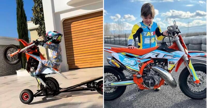 Il baby Sofuoglu stupisce ancora: impenna in cortile con la sua KTM elettrica [VIDEO]