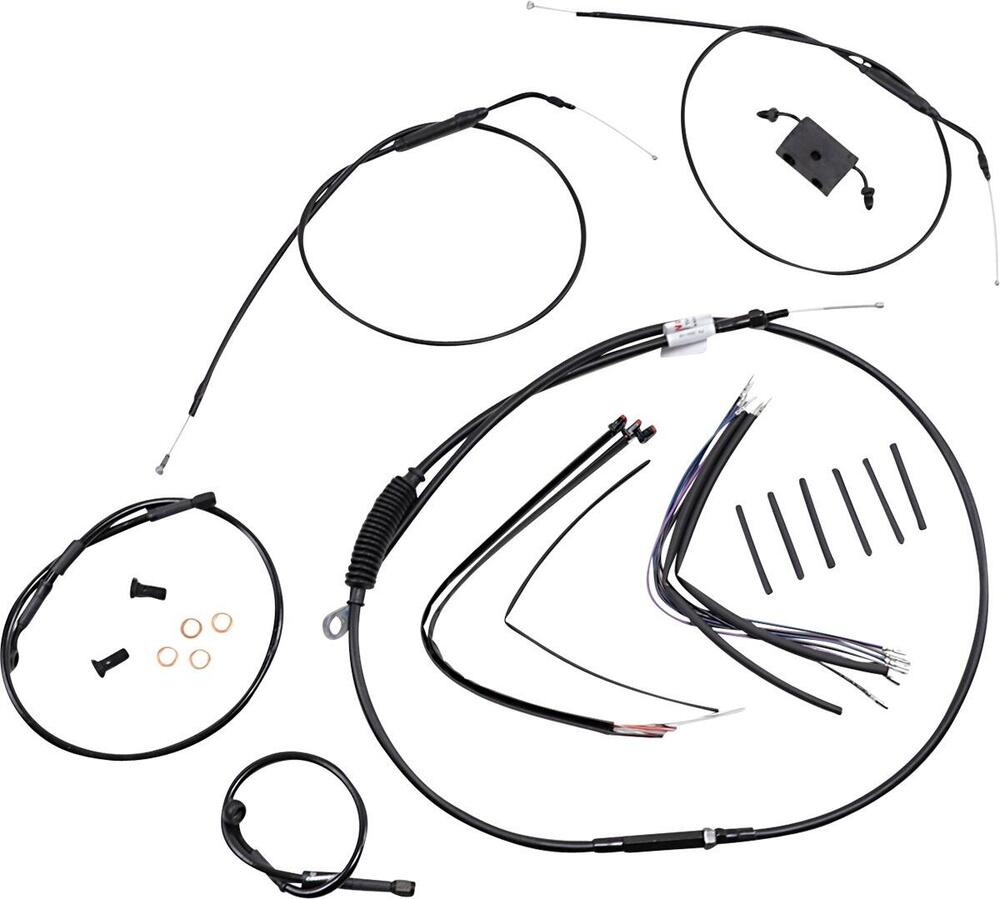 Kit cavi Dyna per manubrio alto 16'' (41cm) neri c 