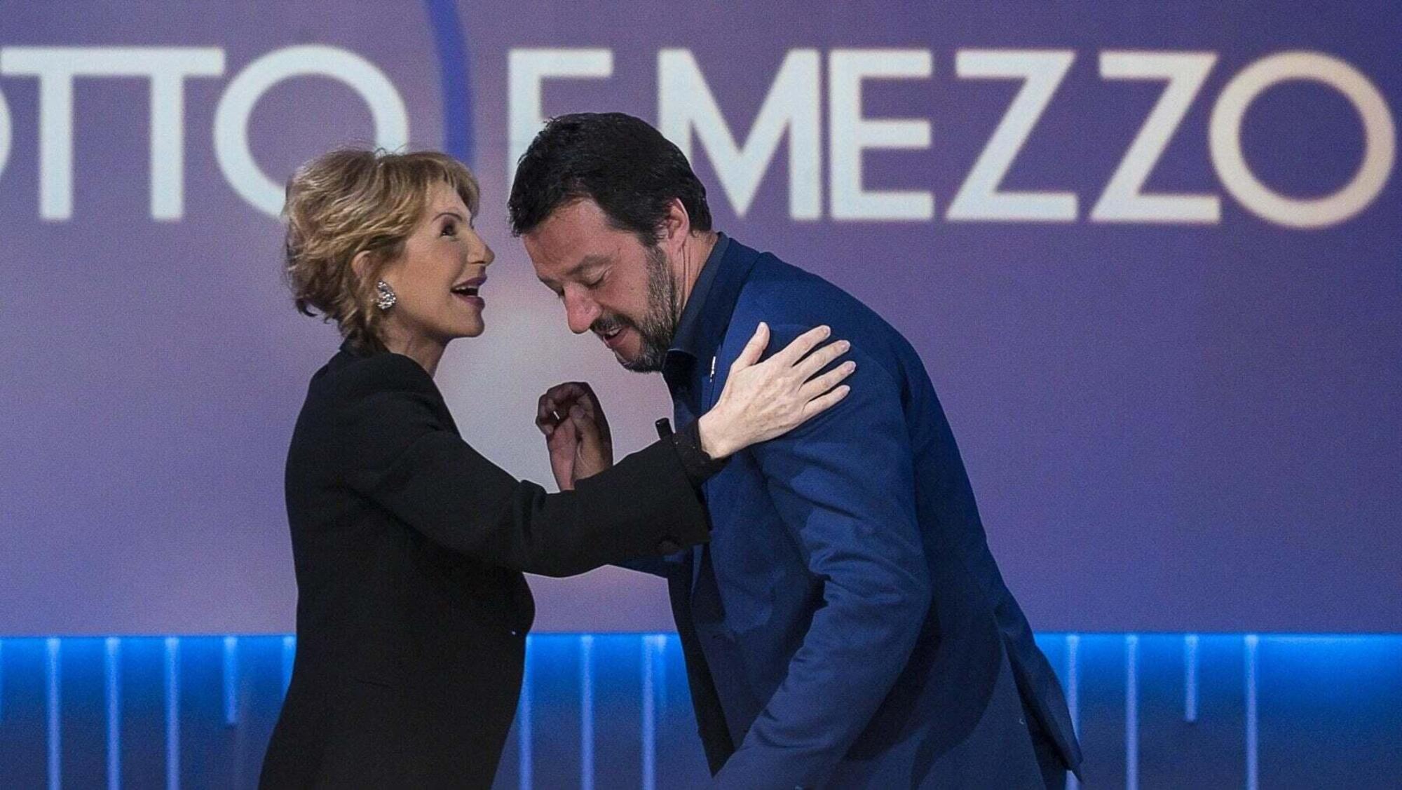 Lilli Gruber e Matteo Salvini