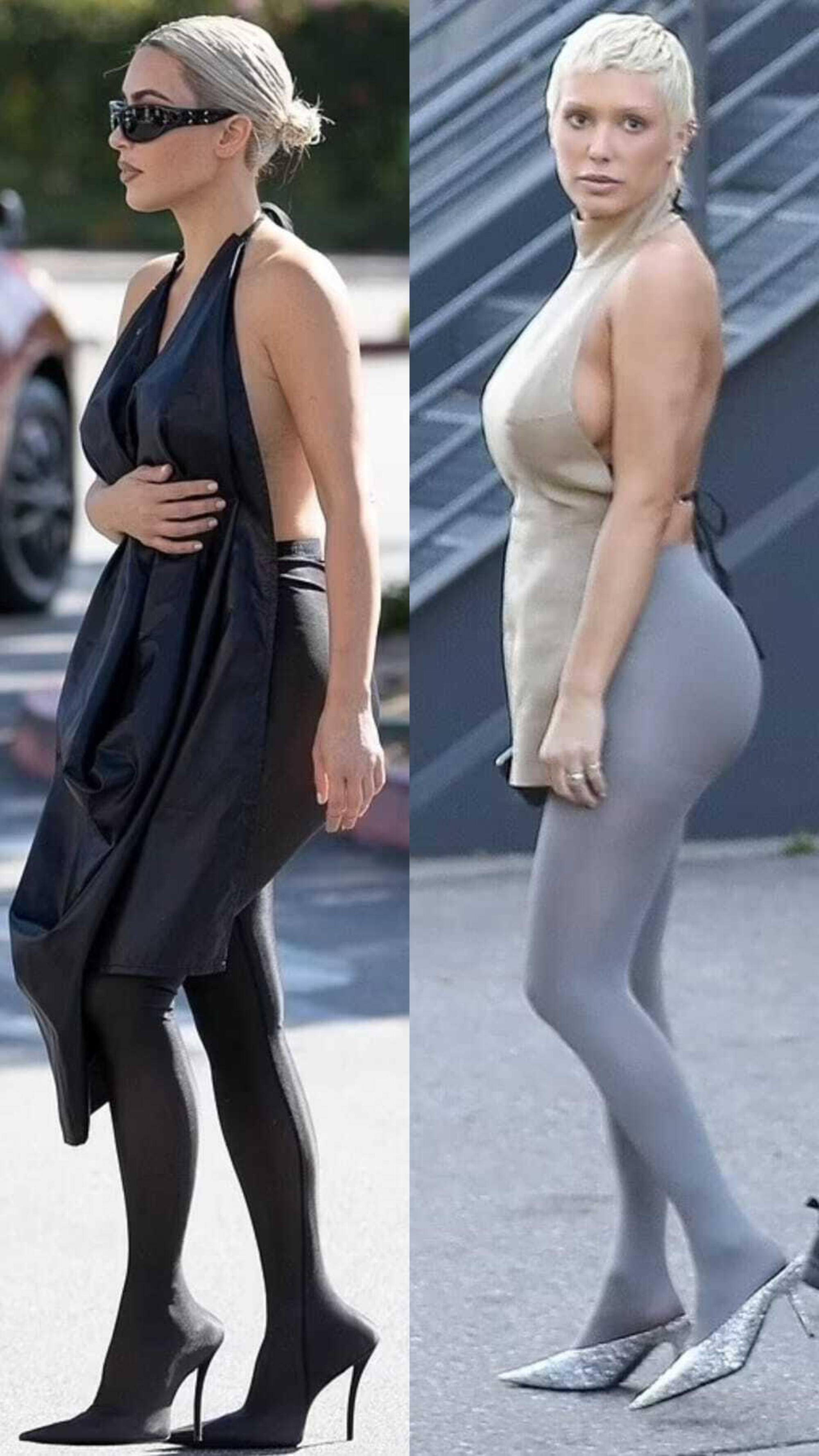 Kim Kardashian e Bianca Censori a confronto